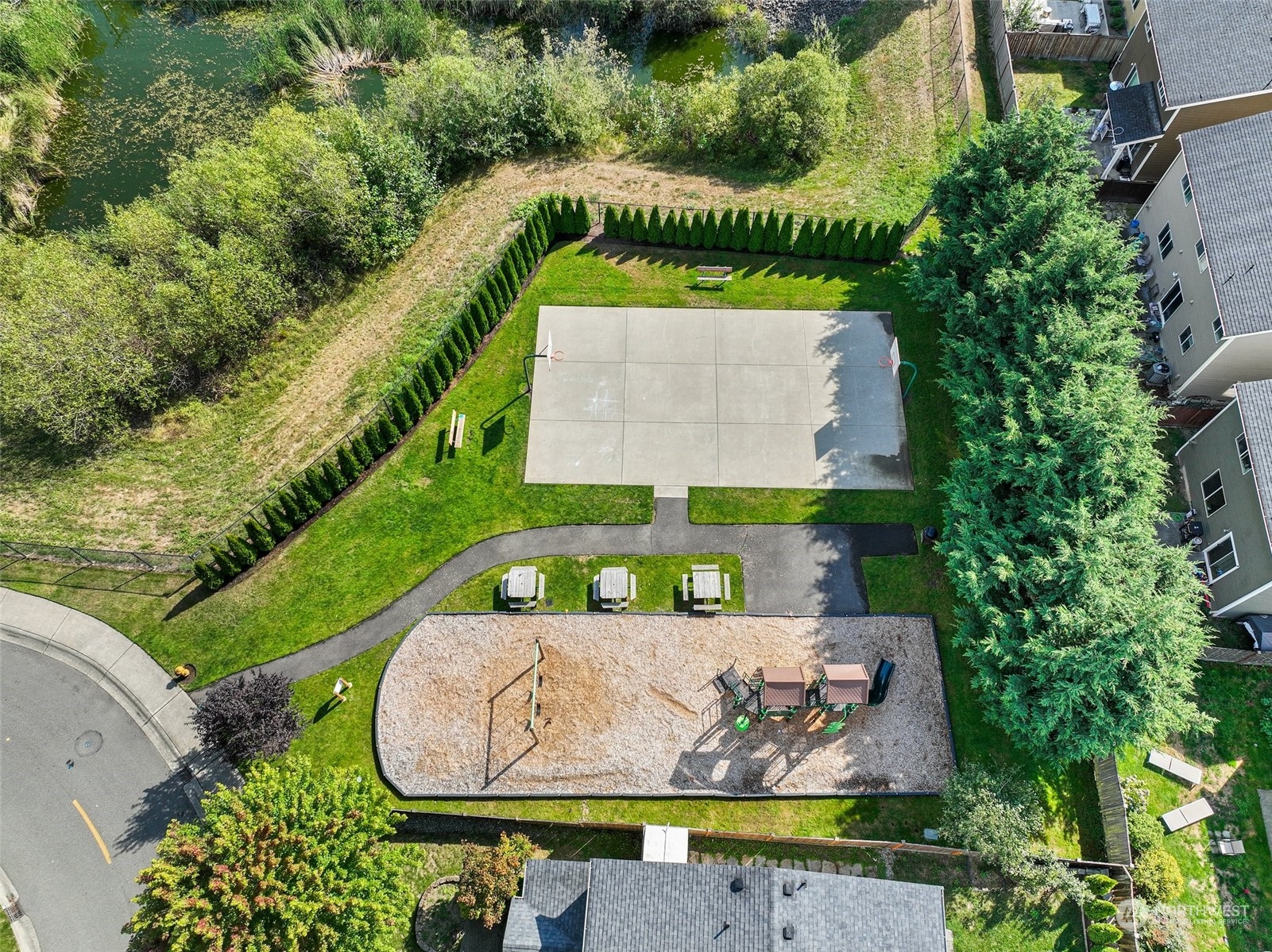 6723 Southeast 4th Street Renton, WA 98059 - Photo 36 of 38 an aerial view of a house with a garden