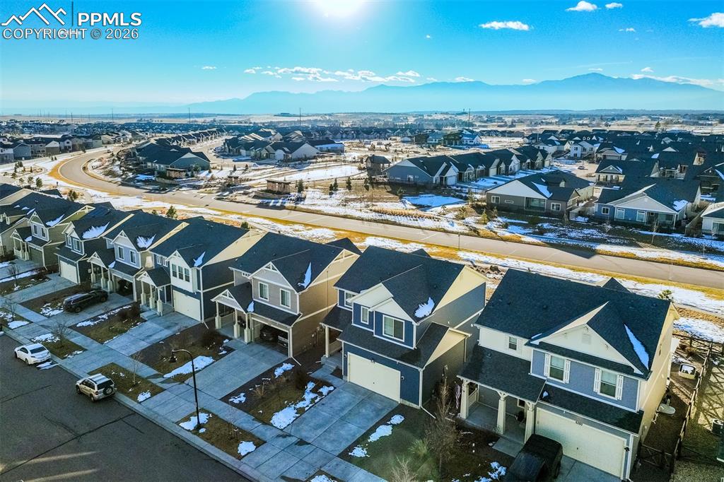 6374 Moate Lane Colorado Springs, CO 80927 - Photo 42 of 42 an aerial view of residential building and parking space