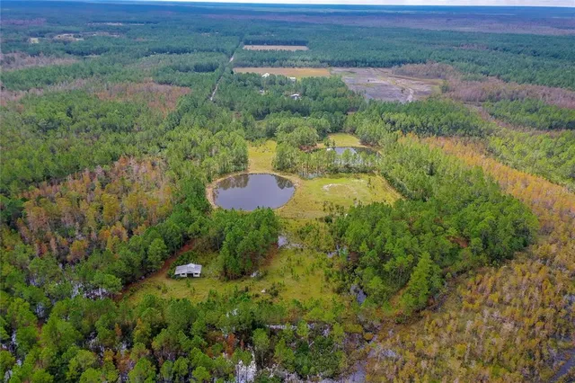 a view of a lush green outdoor space and a lake view