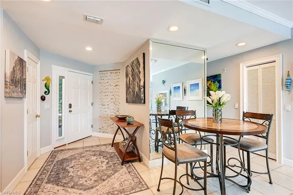 a view of a livingroom and dining room