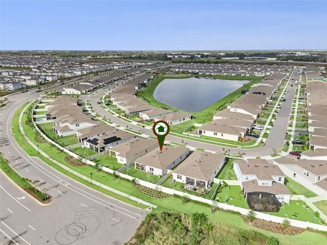 an aerial view of a city