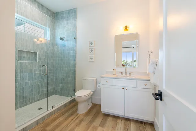 a view of a balcony with ocean view