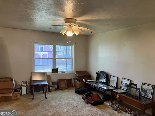 a workspace with furniture