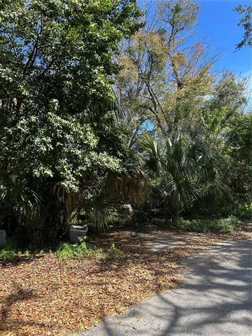 a view of backyard with green space