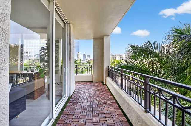 a view of a city with tall buildings