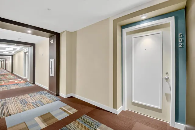 a view of a city and ocean view