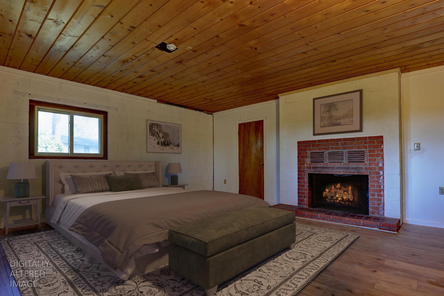 280 Alpine Drive Colfax, CA 95713 - Photo 20 of 44 This room with outside access could be used as a private bedroom, family room....or? The next two photos are of it virtually staged as a bedroom. The following 3 photos are virtually staged as a Family Room.