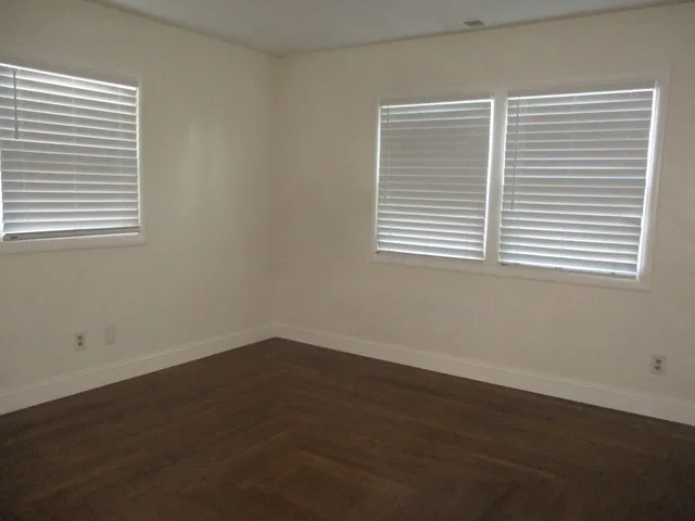 an empty room with a window