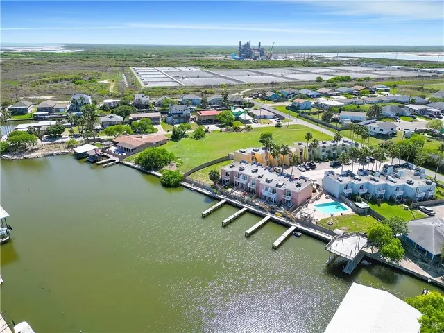 a view of a city with an ocean