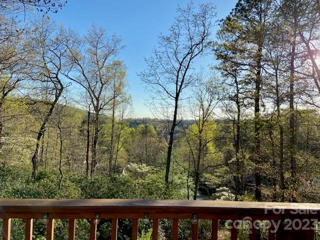 209 Whitaker Road Fairview, NC 28730 - Photo 6 of 44 a view of a forest from a balcony