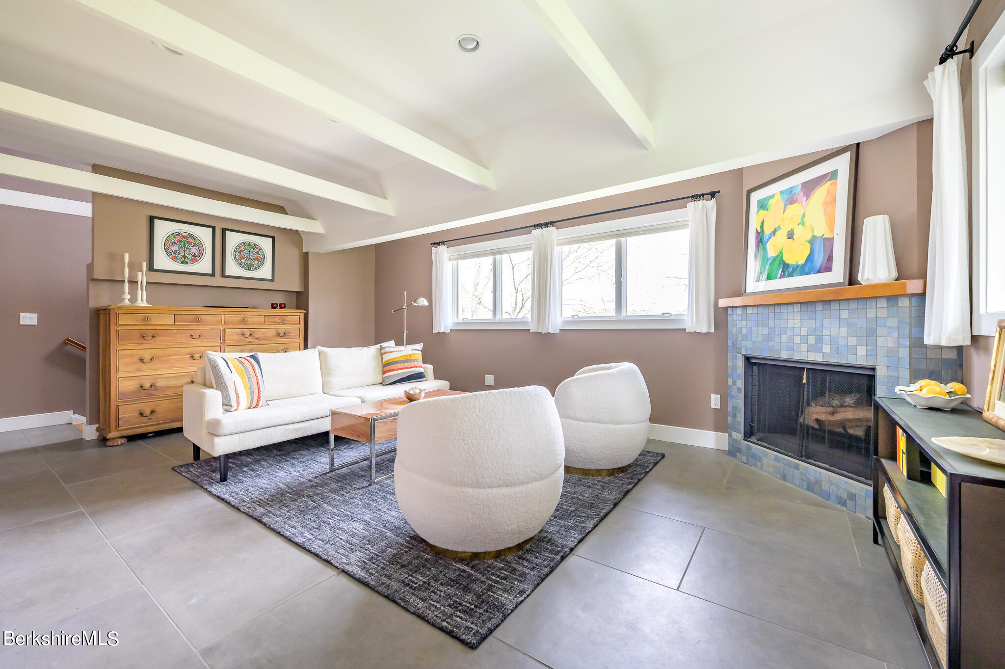 4-8 Boice Road Egremont, MA 01230 - Photo 17 of 50 West Den with Wood Burning Firepolace