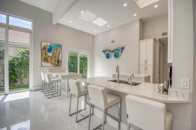 a view of dining room and window