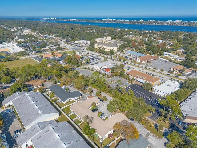 an aerial view of residential building with outdoor space