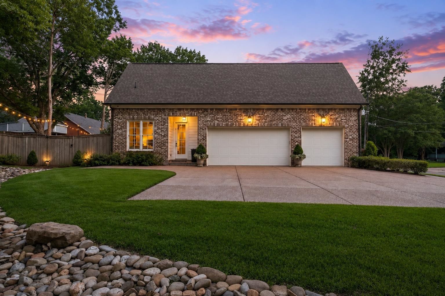 240 Burrows Road Collierville, TN 38017 - Photo 26 of 37 Brick exterior with a shingled roof and two garage doors