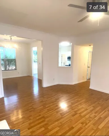 a view of an empty room and window