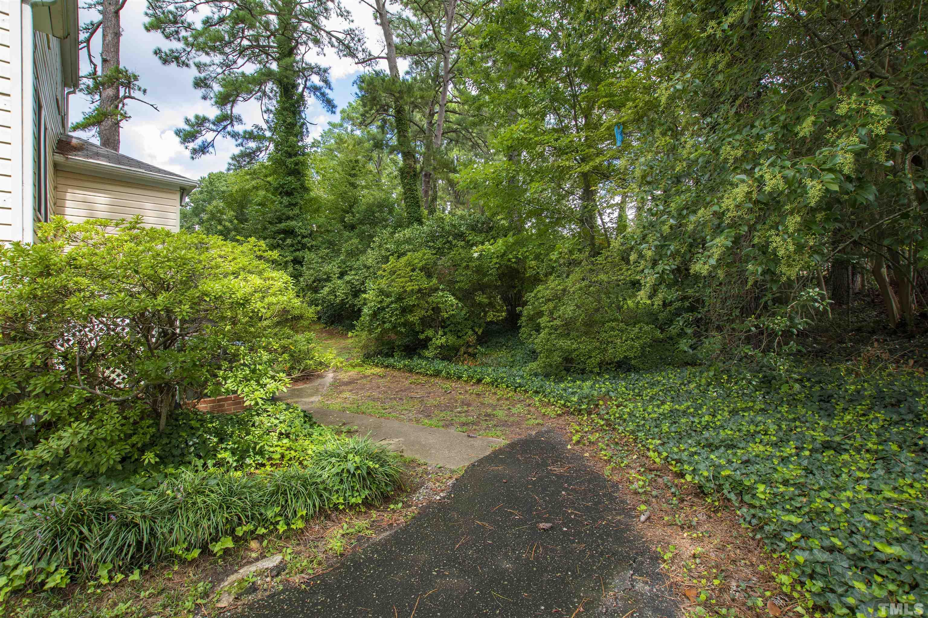 110 Shepherd Street Raleigh, NC 27607 - Photo 6 of 41 a view of a yard with plants and a small yard