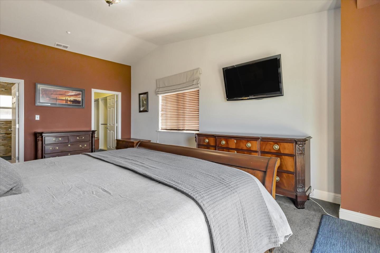 327 Farallon Avenue Pacifica, CA 94044 - Photo 31 of 74 a bedroom with a bed and a flat screen tv