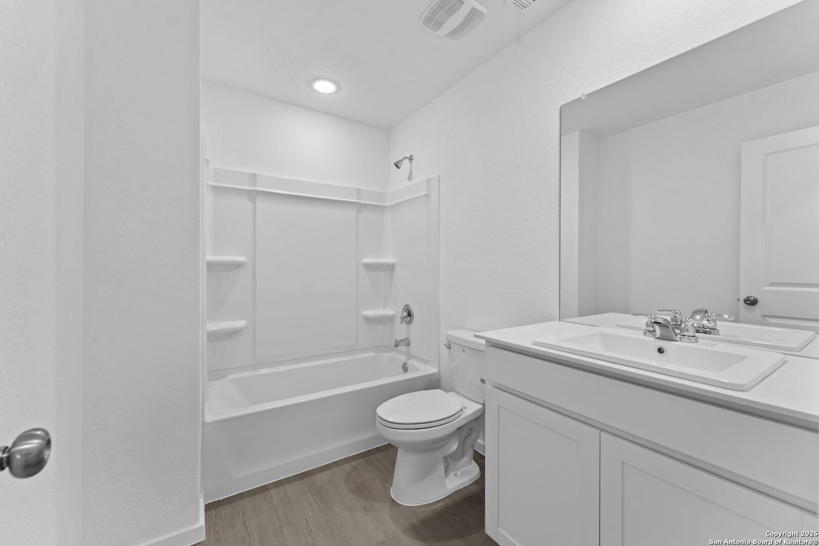 1835 Nuthatch Ridge New Braunfels, TX 78130 - Photo 9 of 23 a bathroom with a sink toilet tub and shower