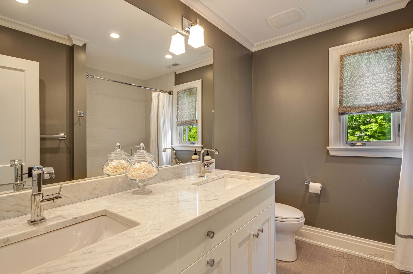 50 Ravine Forest Drive Lake Bluff, IL 60044 - Photo 33 of 44 a bathroom with a granite countertop sink mirror and a toilet