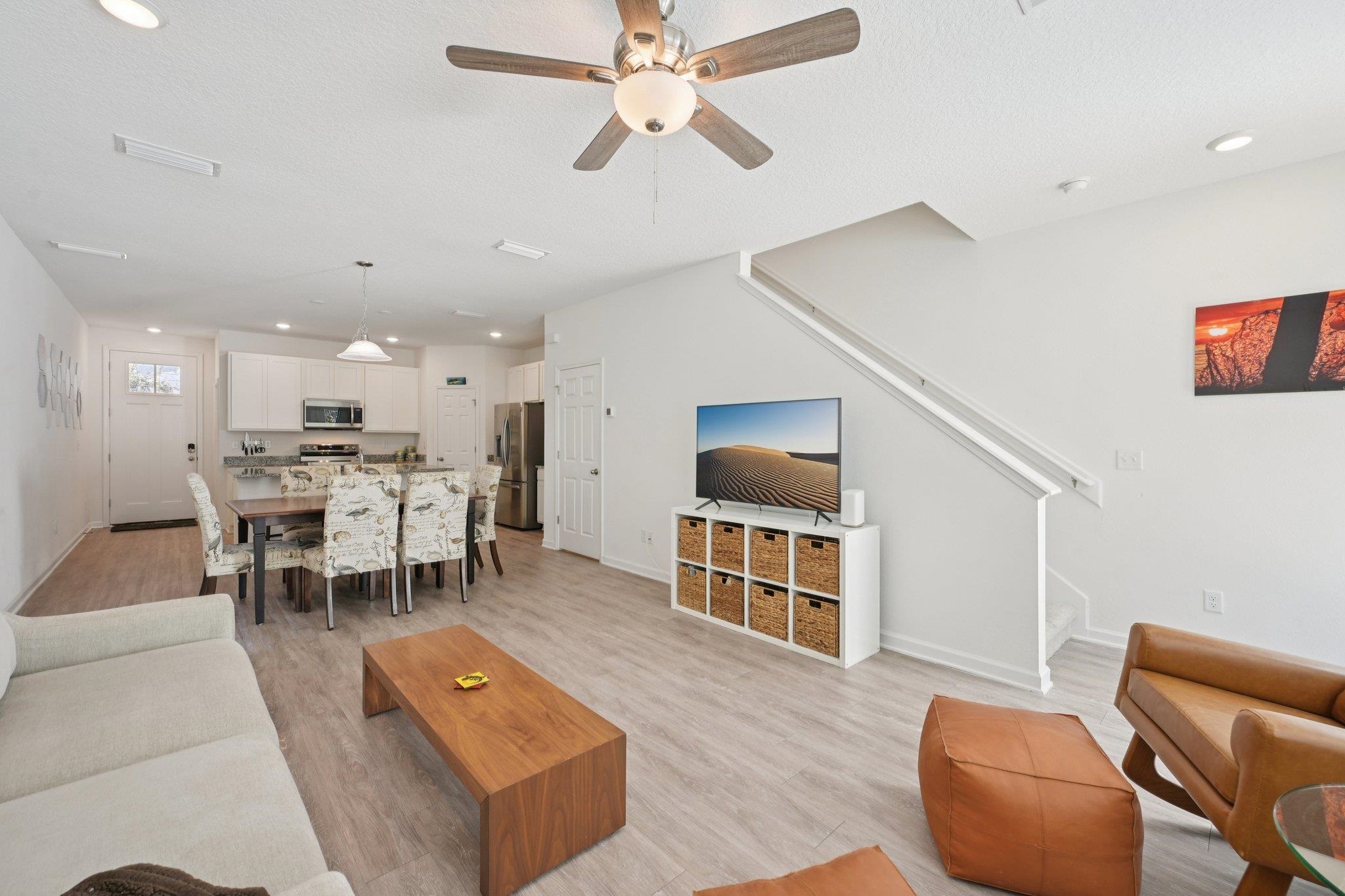 22 Ridge Lake Road St. Augustine, FL 32086 - Photo 11 of 31 Living area with recessed lighting, a ceiling fan, and light wood finished floors