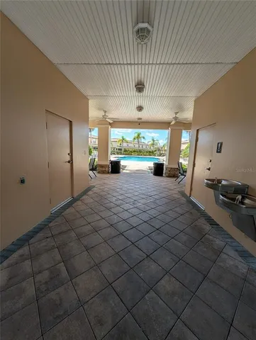 a view of a livingroom with a large window