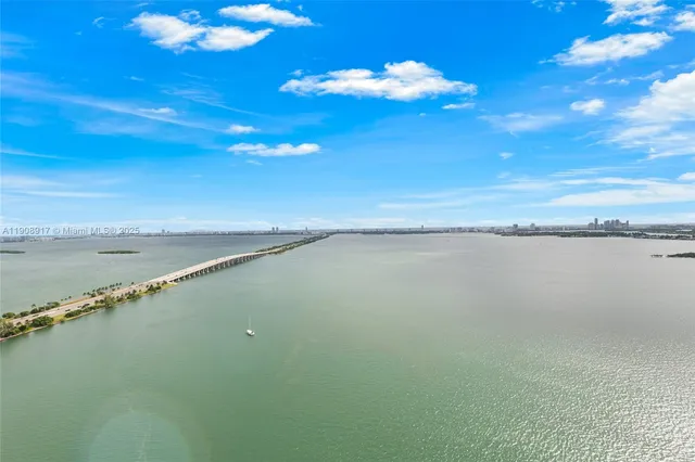 a view of an ocean and beach