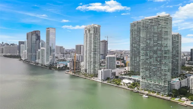 a view of a city with tall buildings