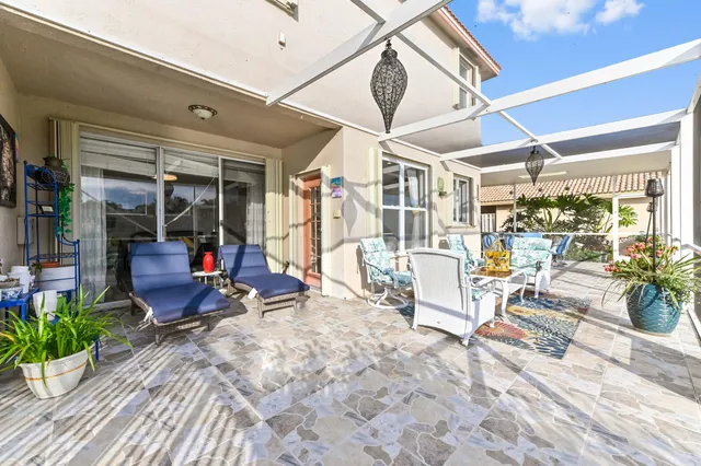 a view of a house with a patio