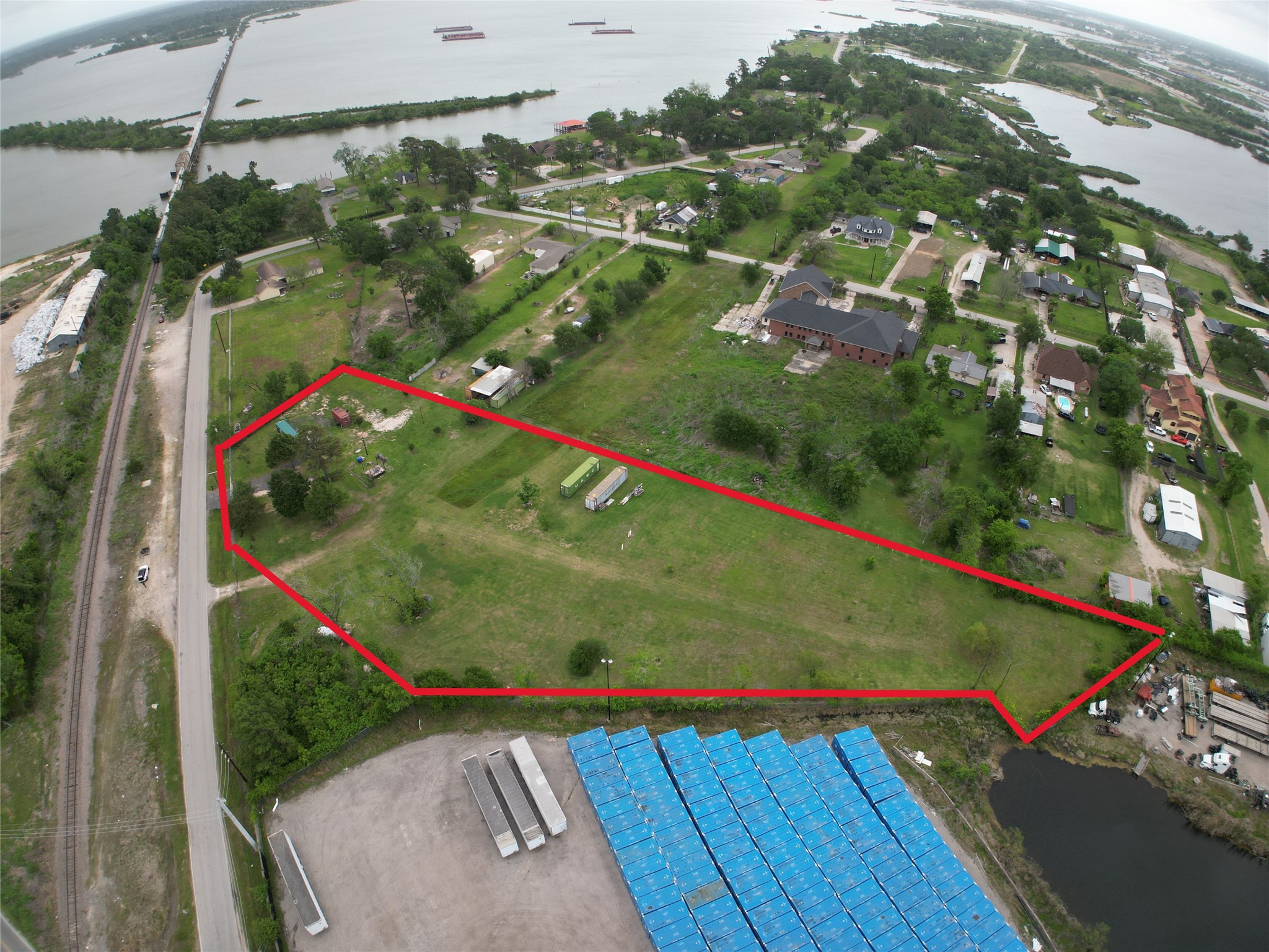 an aerial view of a