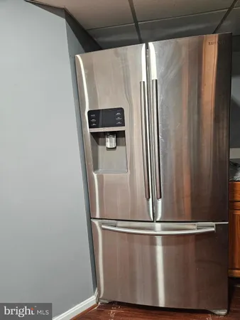 a close view of a refrigerator in kitchen
