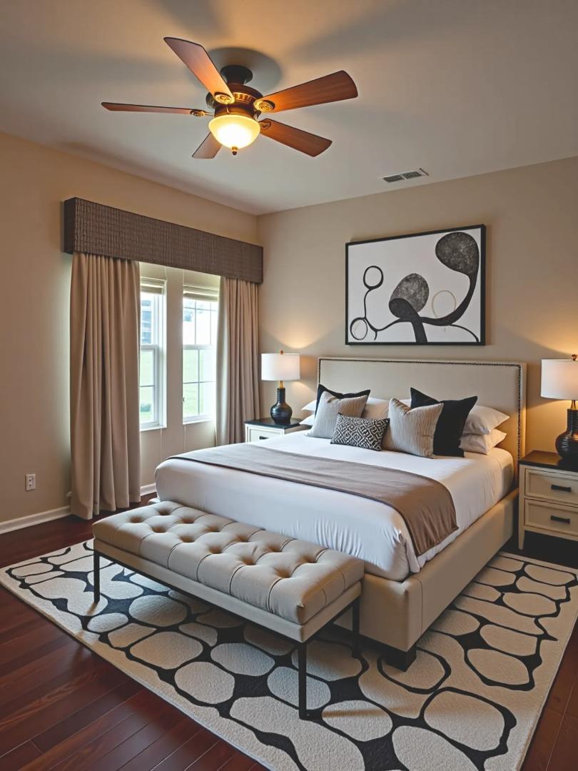 551 Merritt Avenue, Unit 1 Oakland, CA 94610 - Photo 11 of 20 a bedroom with a bed and a chandelier