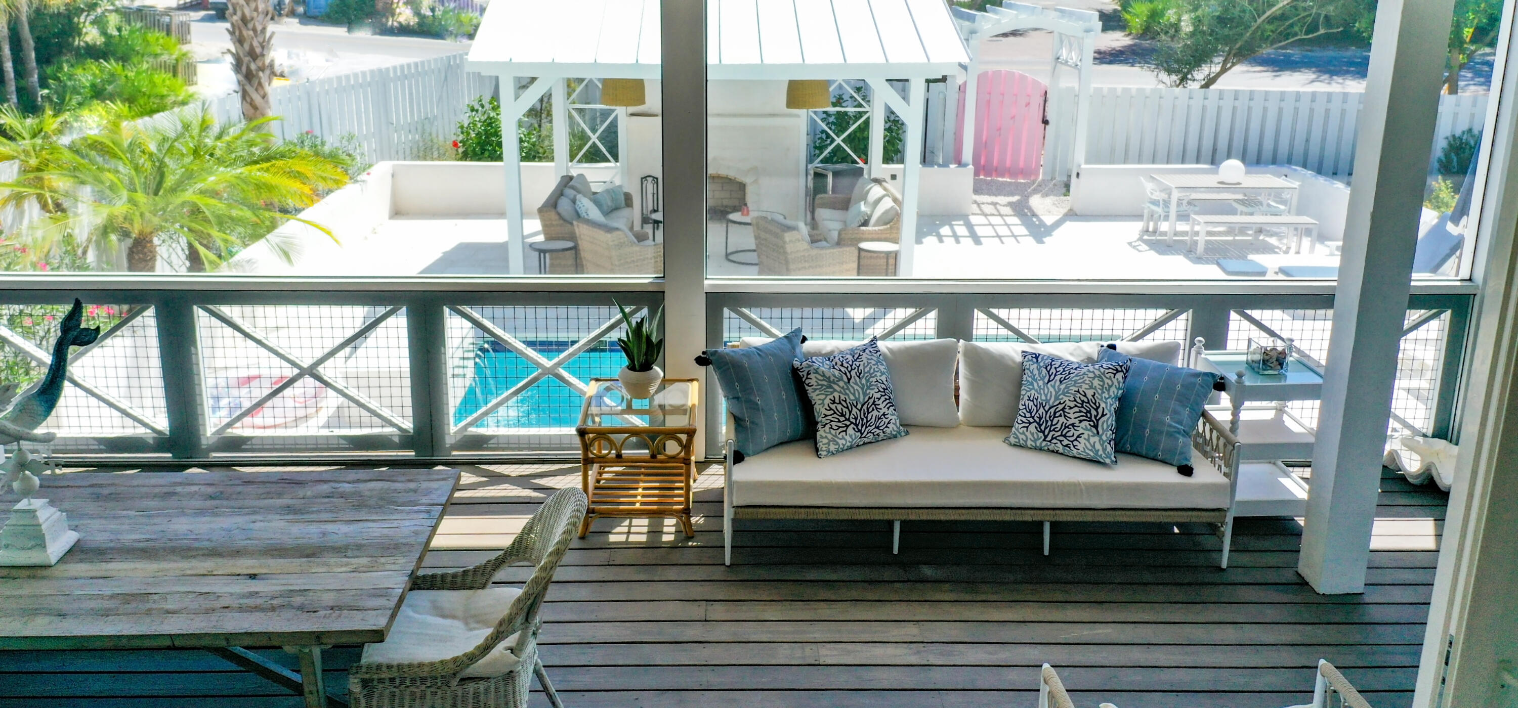 20 Brown Street Santa Rosa Beach, FL 32459 - Photo 67 of 83 a view of balcony with wooden floor and seating space