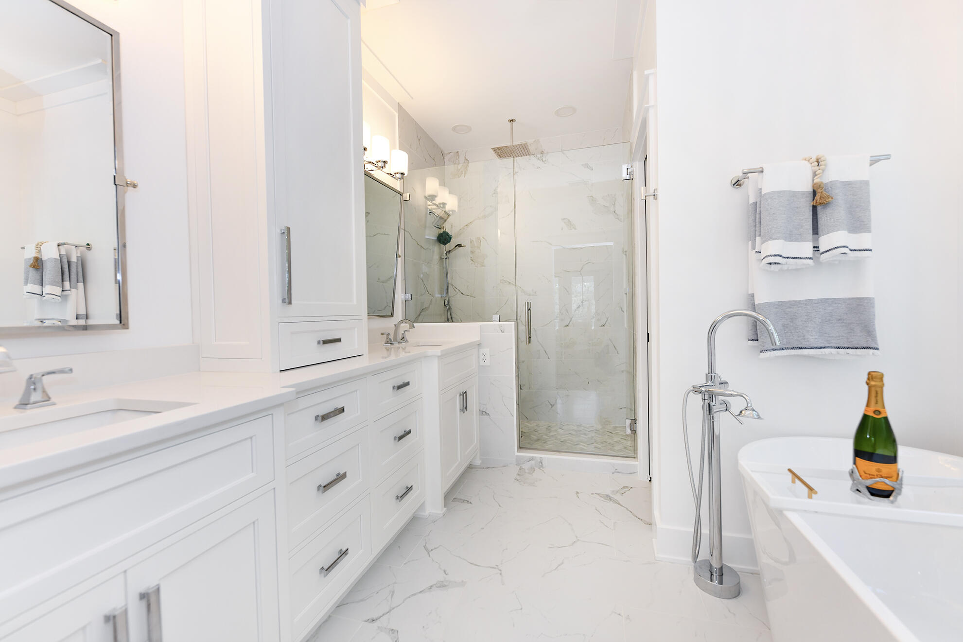 20 Brown Street Santa Rosa Beach, FL 32459 - Photo 7 of 83 a bathroom with a double vanity sink mirror and shower