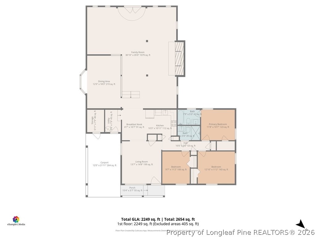 742 Newport Road Fayetteville, NC 28314 - Photo 47 of 47 Floorplan with Dimensions