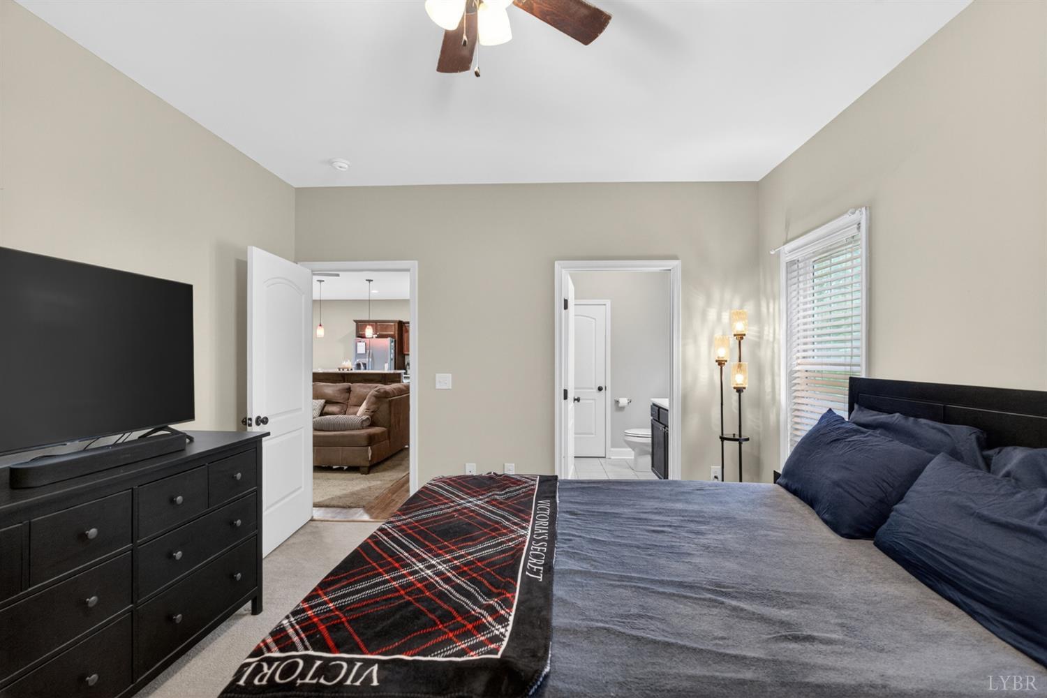 1198 Crest Ridge Drive Bedford, VA 24523 - Photo 16 of 40 a bedroom with furniture and a flat screen tv