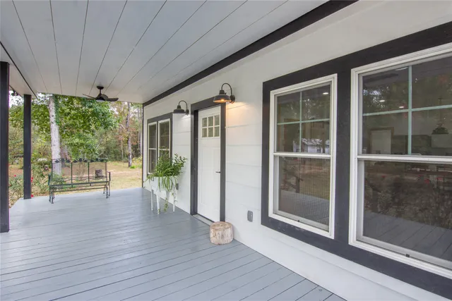 a view of outdoor space and deck