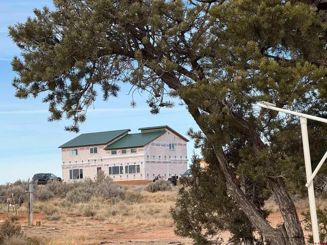 a house with trees in the background