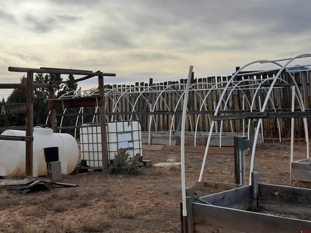 a view of a backyard