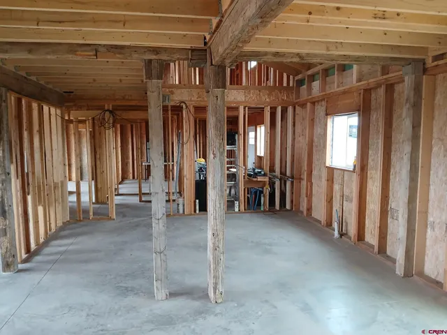 a view of an entrance of the building