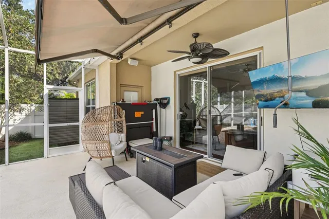 a view of living room with patio