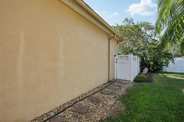 a backyard of a house