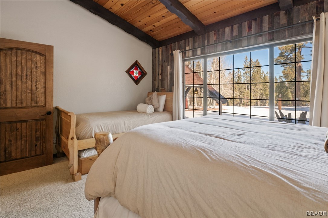 368 Pulaski Road Big Bear Lake, CA 92315 - Photo 25 of 44 a bed sitting in a bedroom next to a window
