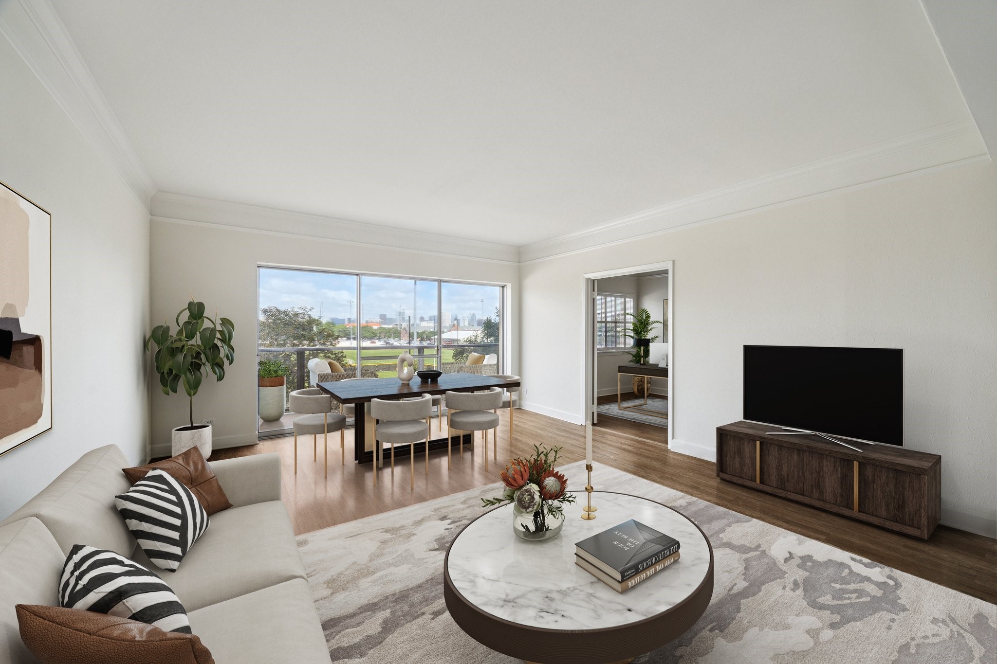 2929 Buffalo Speedway, Unit A306 Houston, TX 77098 - Photo 1 of 38 Welcome to your living/dining room that opens to the large balcony. Photo has been virtually staged.