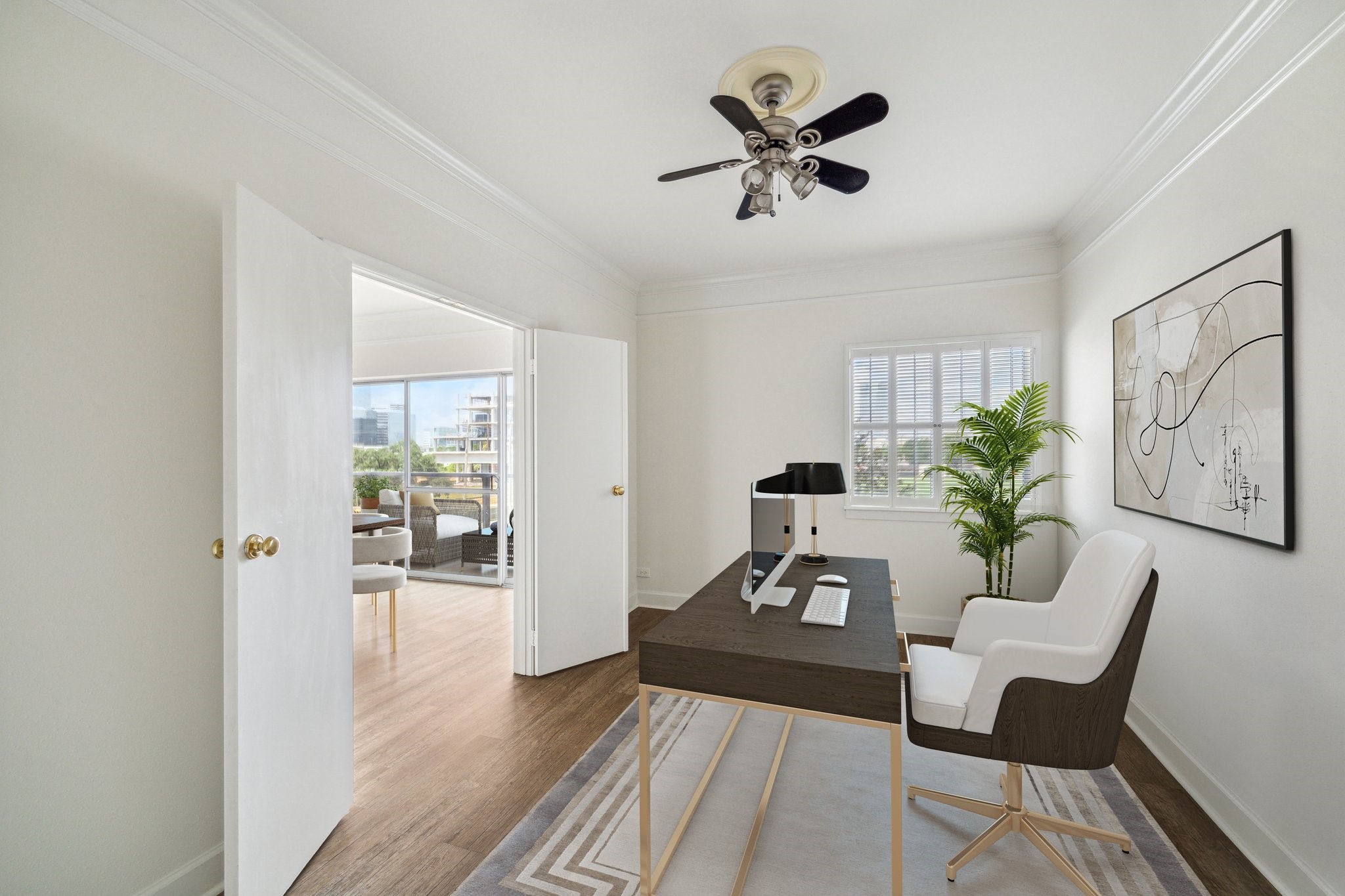 2929 Buffalo Speedway, Unit A306 Houston, TX 77098 - Photo 2 of 38 The flex room, study or could be second bedroom. Photo has been virtually staged.