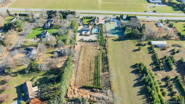 an aerial view of multiple house