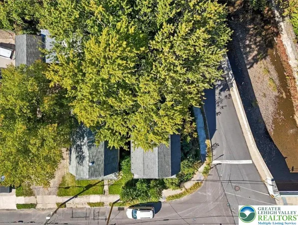 an aerial view of multiple house