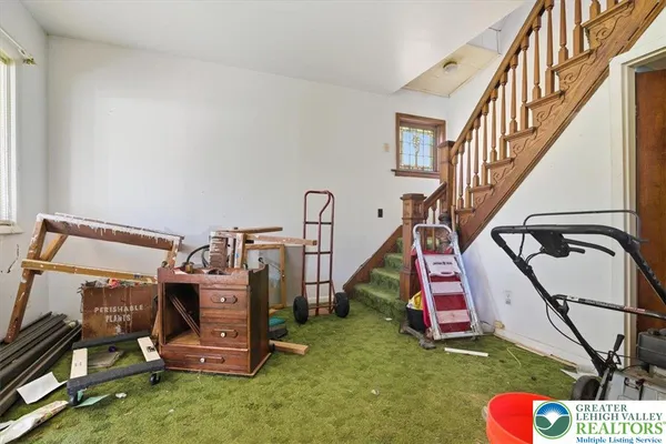 a view of gym equipment and children play room