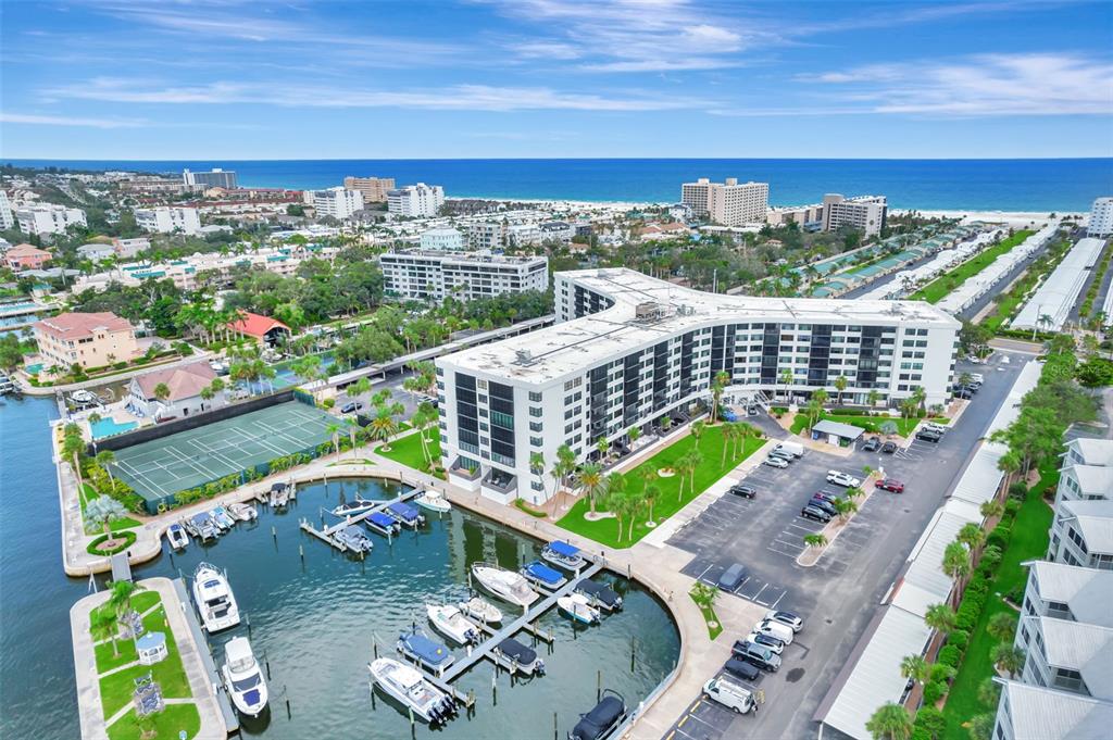 5855 Midnight Pass Road, Unit 314 Sarasota, FL 34242 - Photo 44 of 58 a view of a balcony with an ocean view