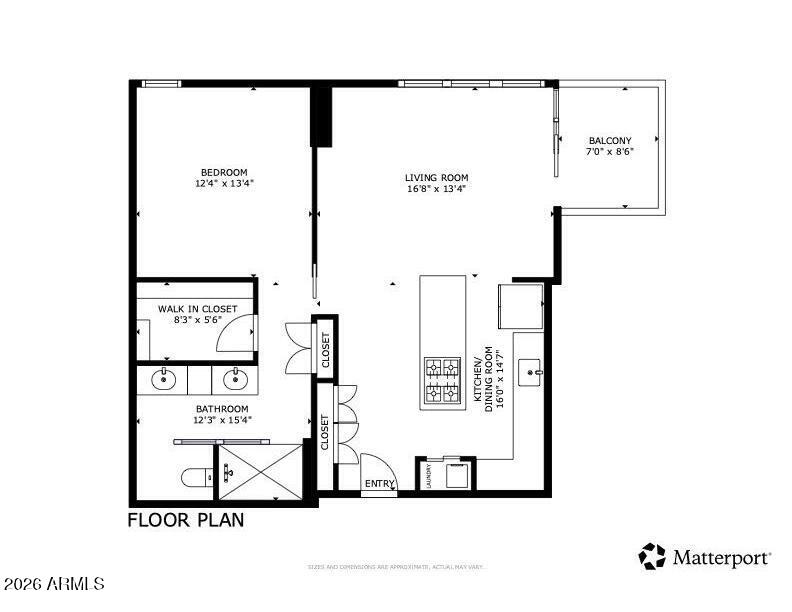 200 West Portland Street, Unit 822 Phoenix, AZ 85003 - Photo 61 of 61 Floor Plan