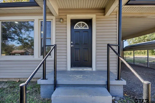 a view of front door of house